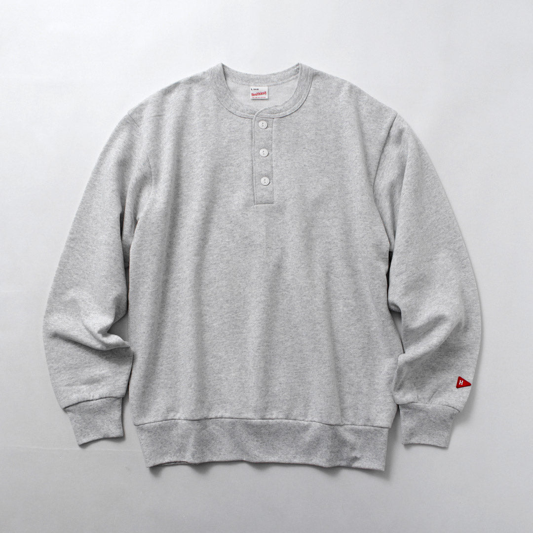 HEALTHKNIT / Henry Neck Long Sleeve Classic Sweatshirt