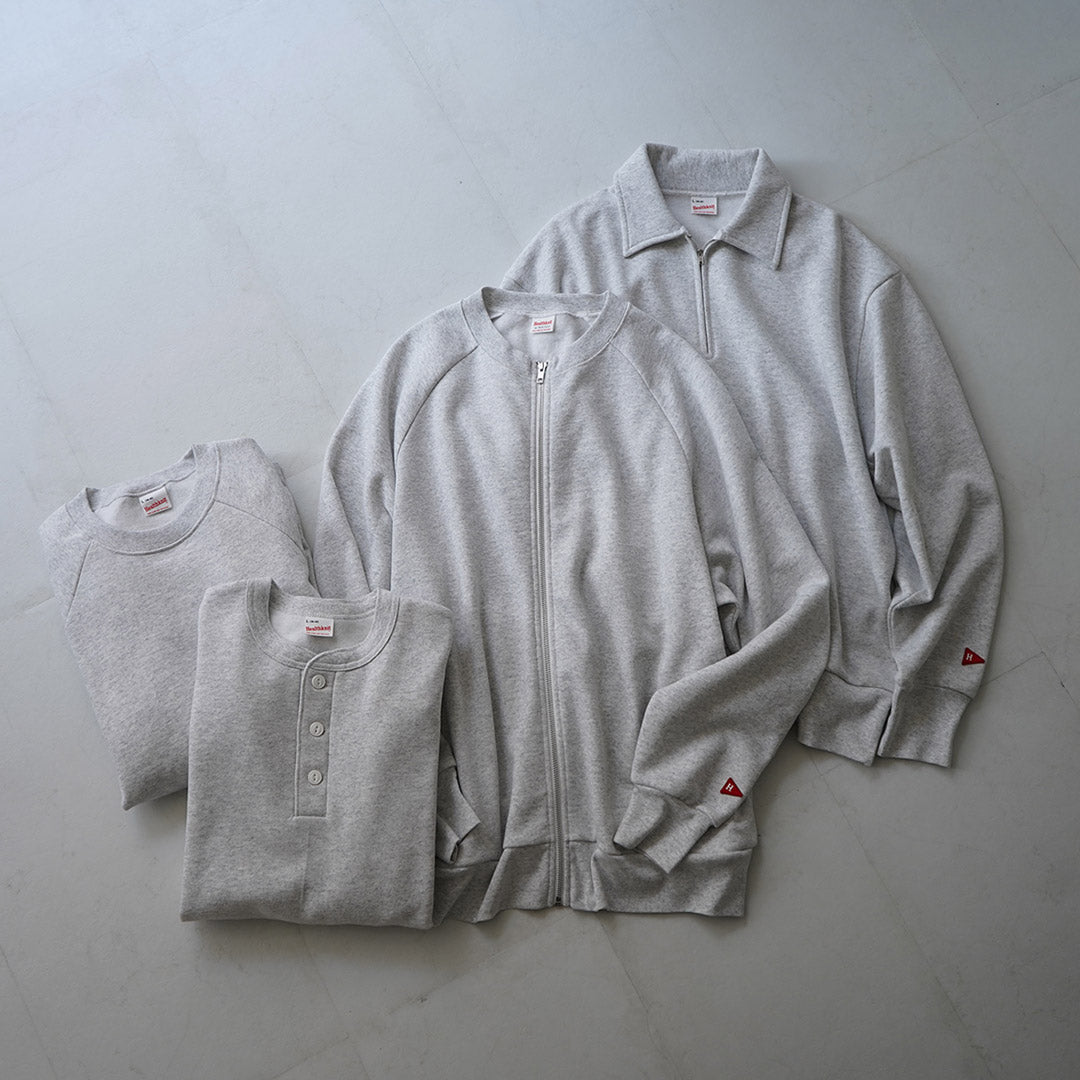 HEALTHKNIT / Henry Neck Long Sleeve Classic Sweatshirt