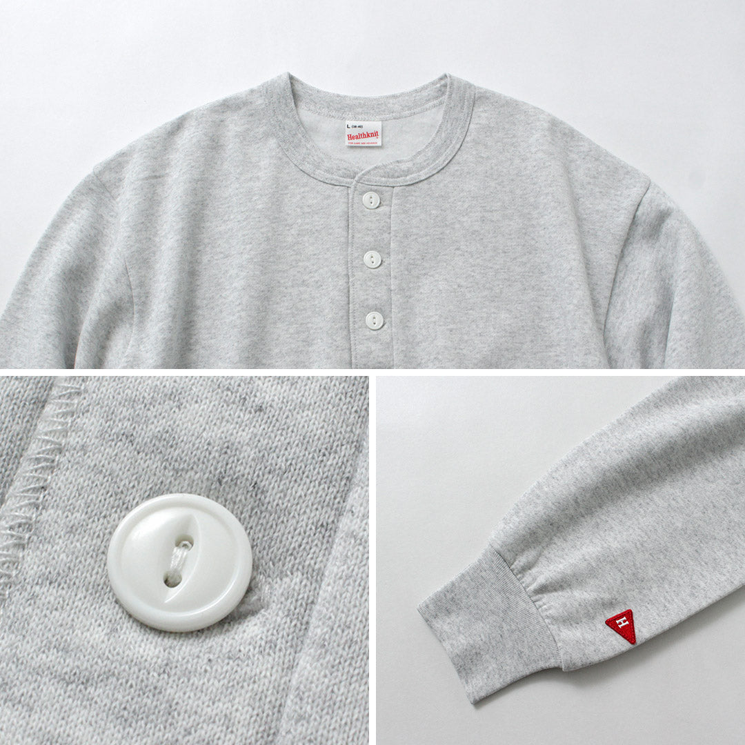 HEALTHKNIT / Henry Neck Long Sleeve Classic Sweatshirt