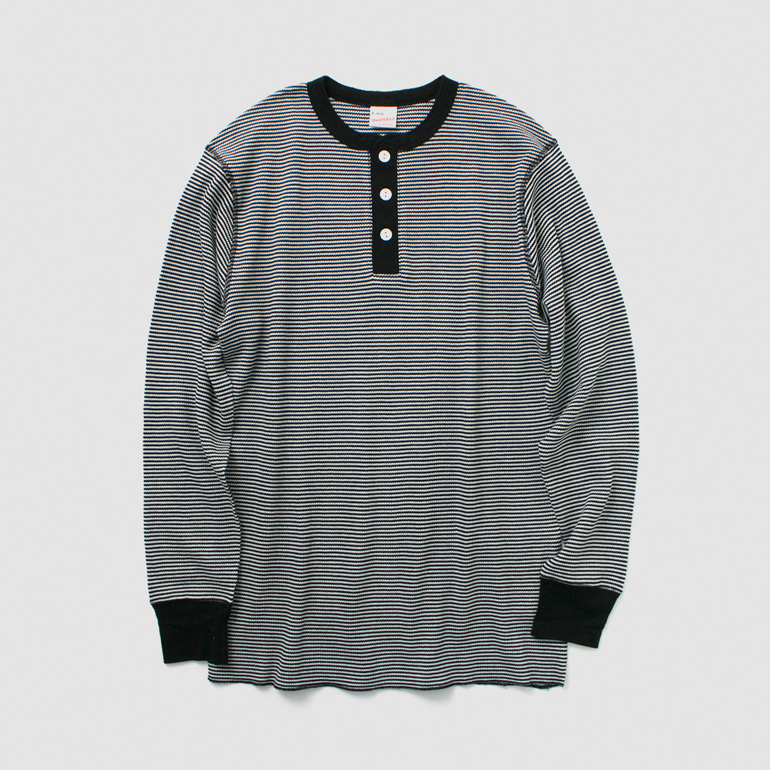 HEALTHKNIT / Basic Waffle Henley Neck Long Sleeve