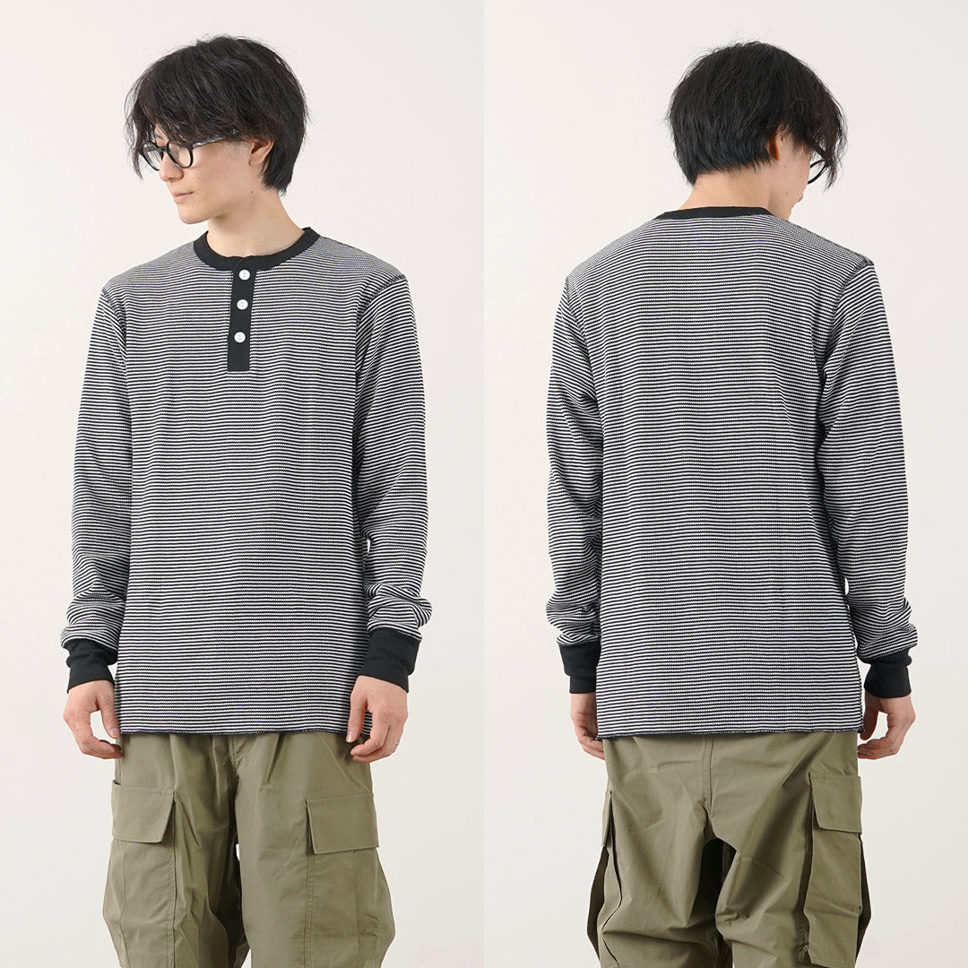 HEALTHKNIT / Basic Waffle Henley Neck Long Sleeve