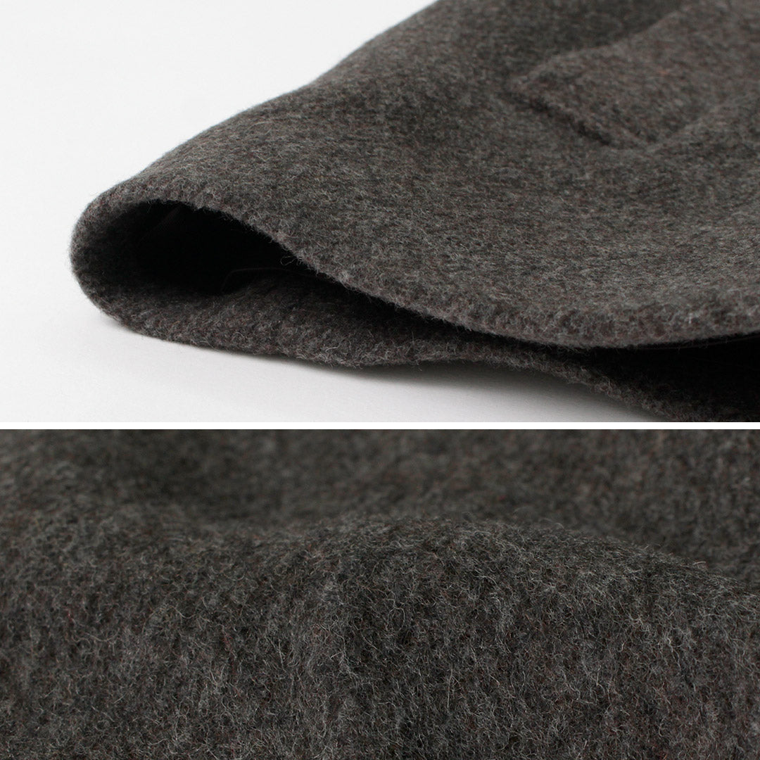 RE MADE IN TOKYO JAPAN / Wool Melton Stand-Up Collar Pea Coat