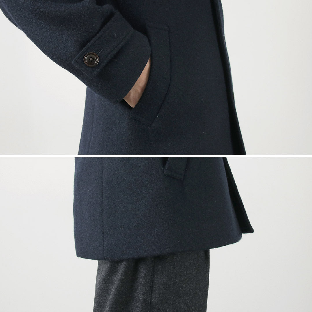 RE MADE IN TOKYO JAPAN / Wool Melton Stand-Up Collar Pea Coat
