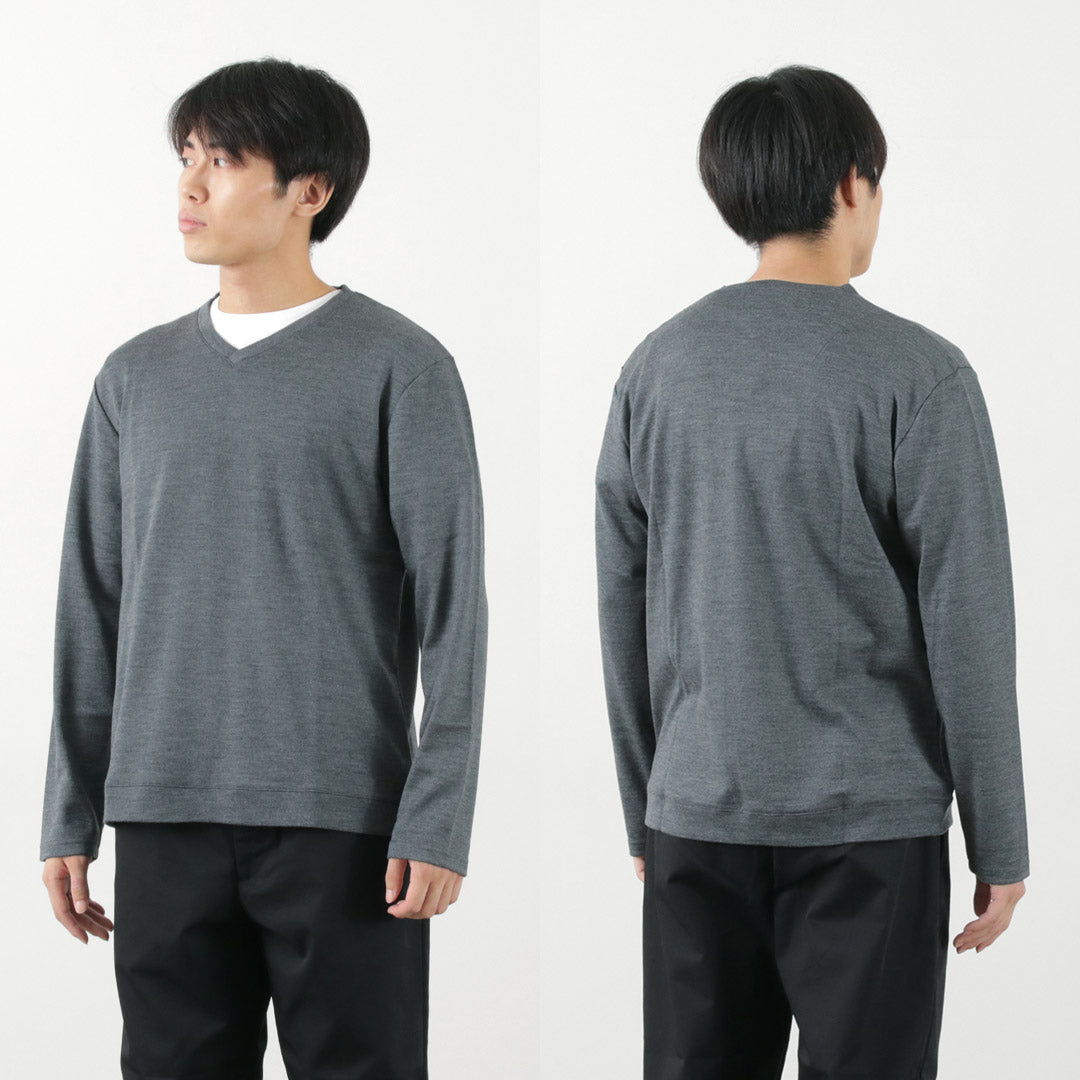 RE MADE IN TOKYO JAPAN / Robe Laine Col V Maille
