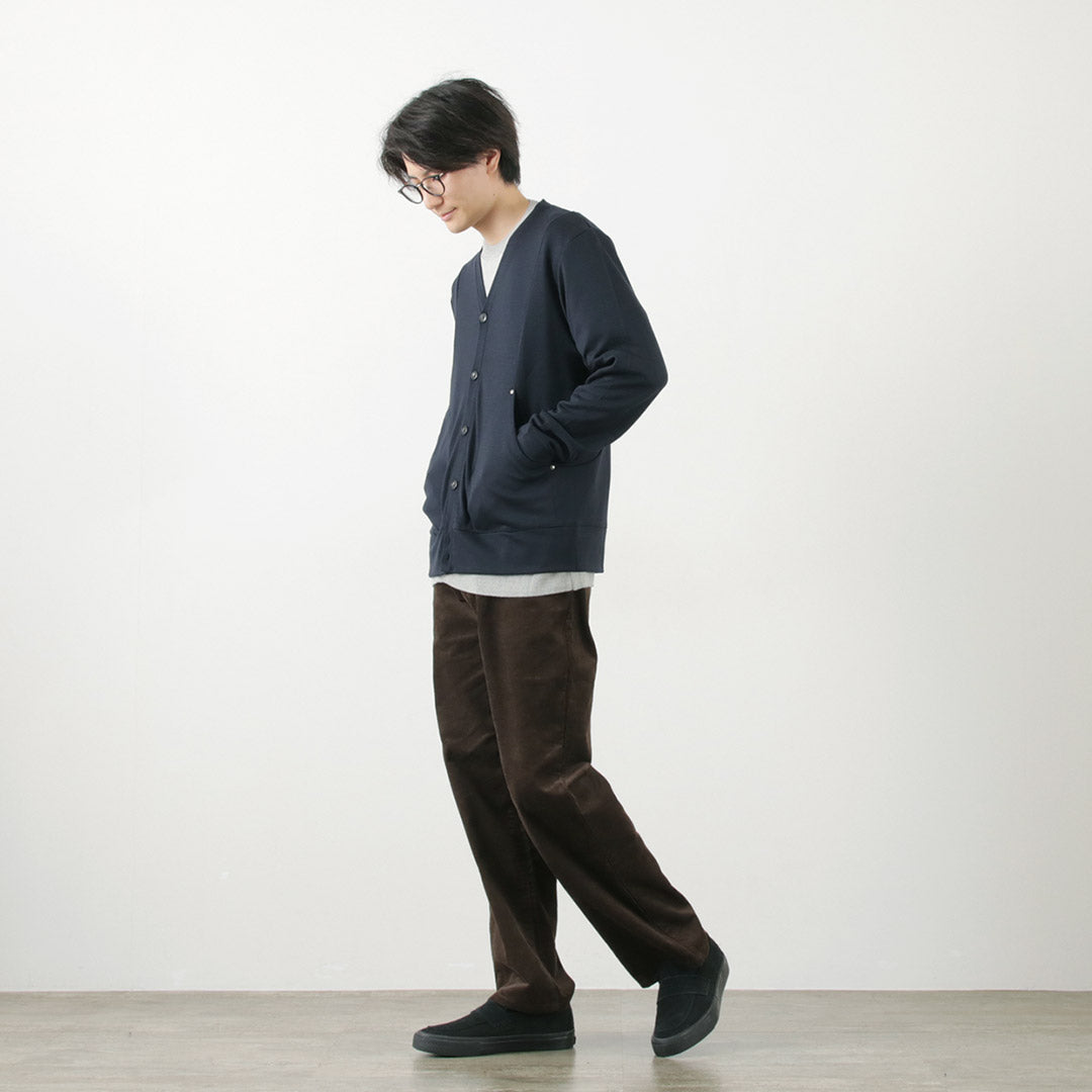 Re Hecho en Tokio Japón / vestido de lana Cardigan de corte redondo