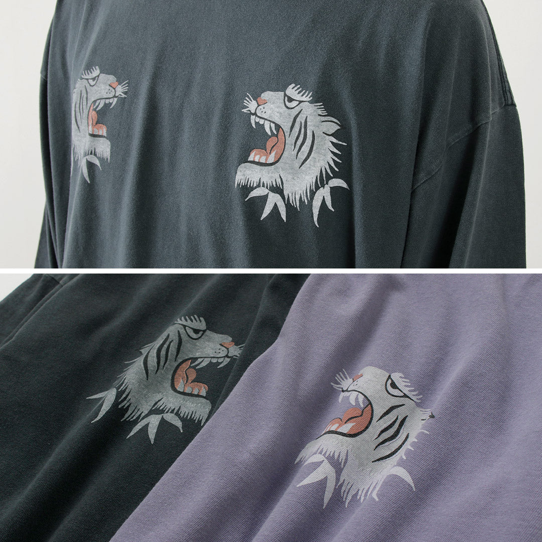 REMI RELIEF / HARD Special Processed 20 Jersey Long Sleeve T-Shirt (Tiger Pattern)
