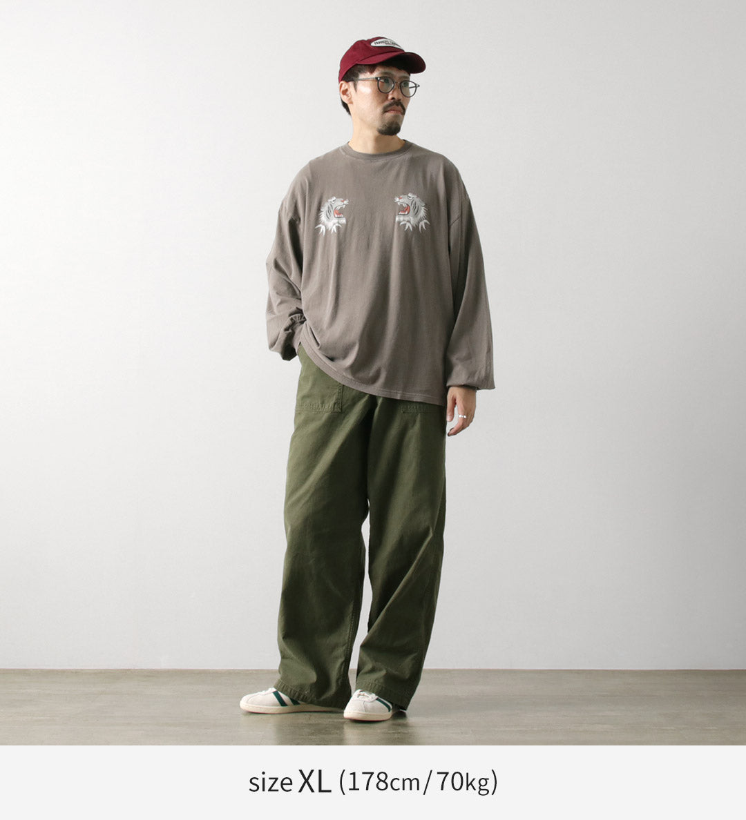 REMI RELIEF / HARD Special Processed 20 Jersey Long Sleeve T-Shirt (Tiger Pattern)
