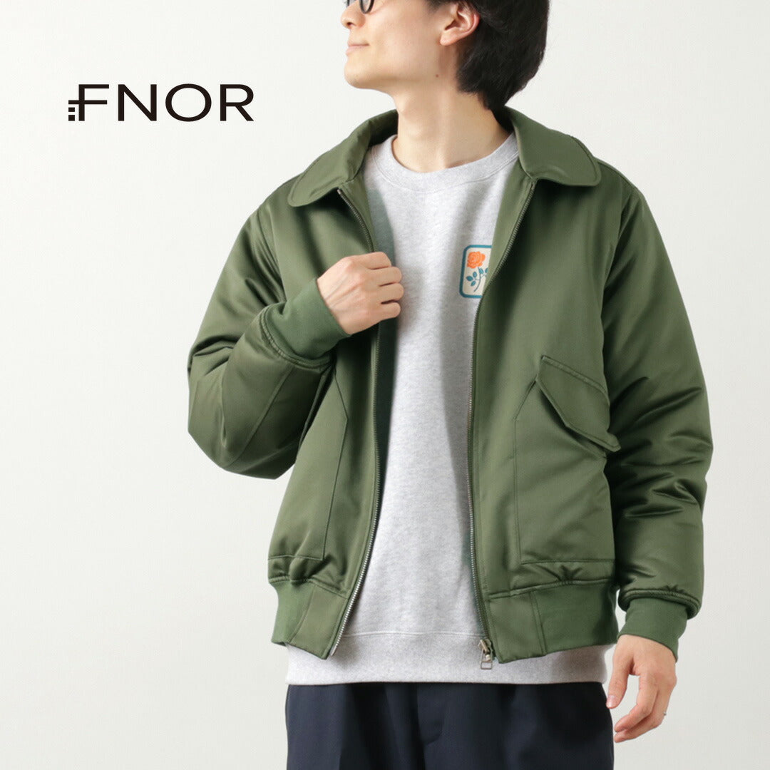 FNOR / Chaqueta de vuelo visitante de par de satén ligero