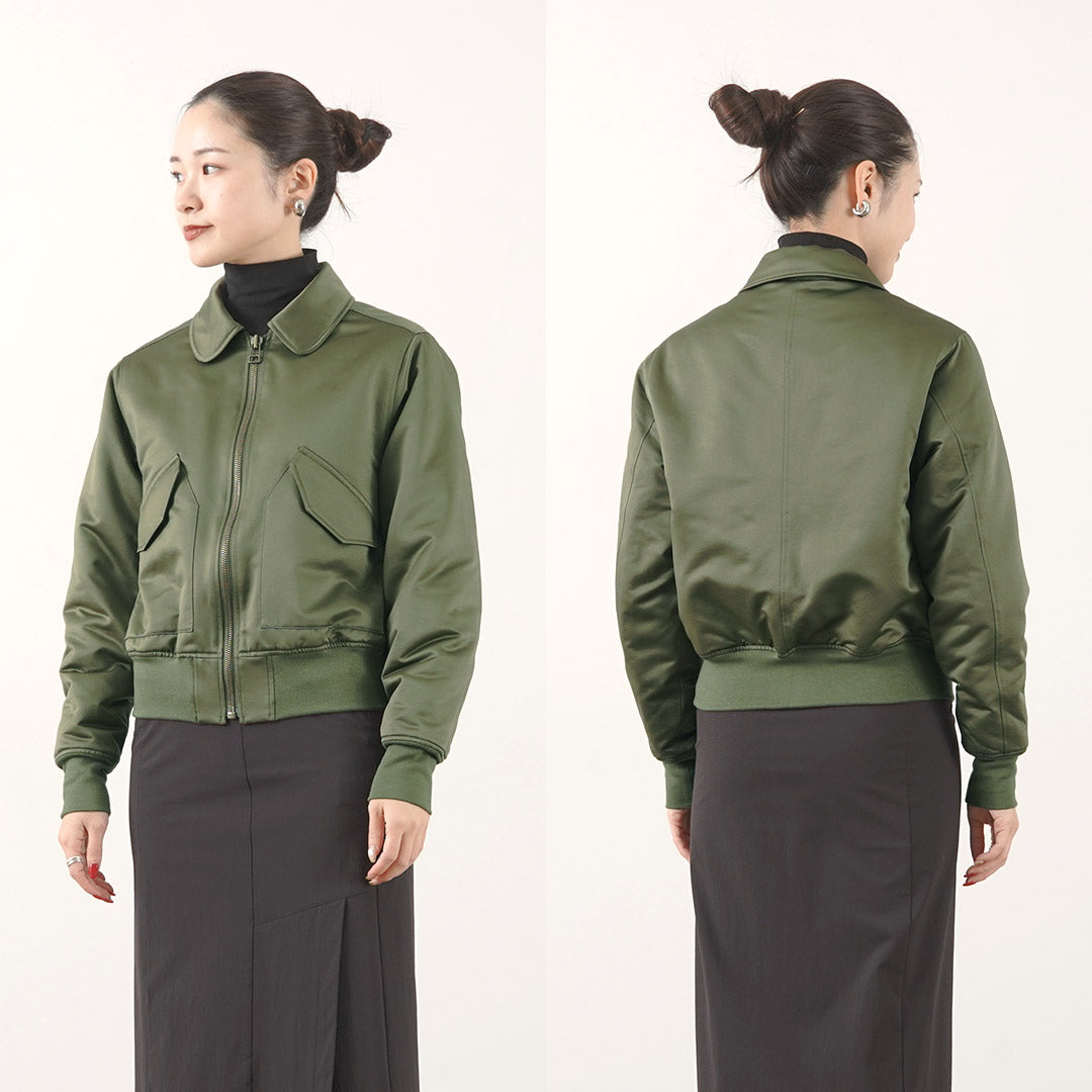 FNOR / Chaqueta de vuelo visitante de par de satén ligero