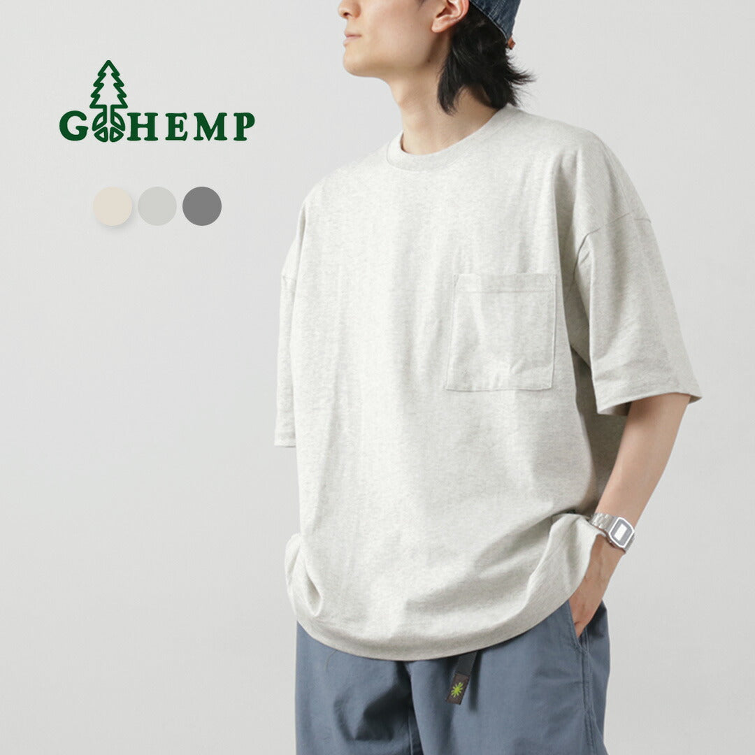 GOHEMP / Heather Camiseta con abertura ancha