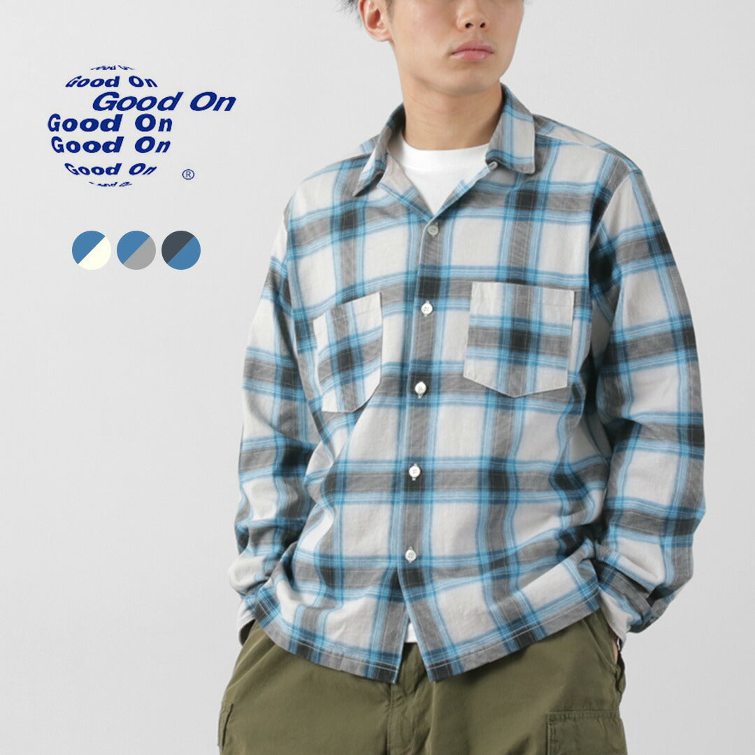 GOOD ON / Ombre Long Sleeve Open Collor Shirt