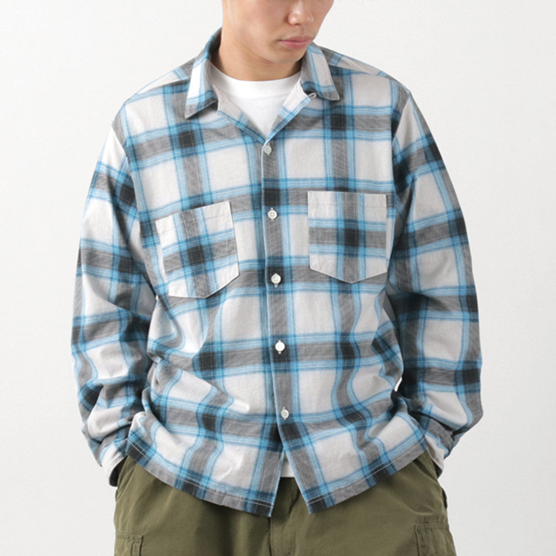 GOOD ON / Ombre Long Sleeve Open Collor Shirt