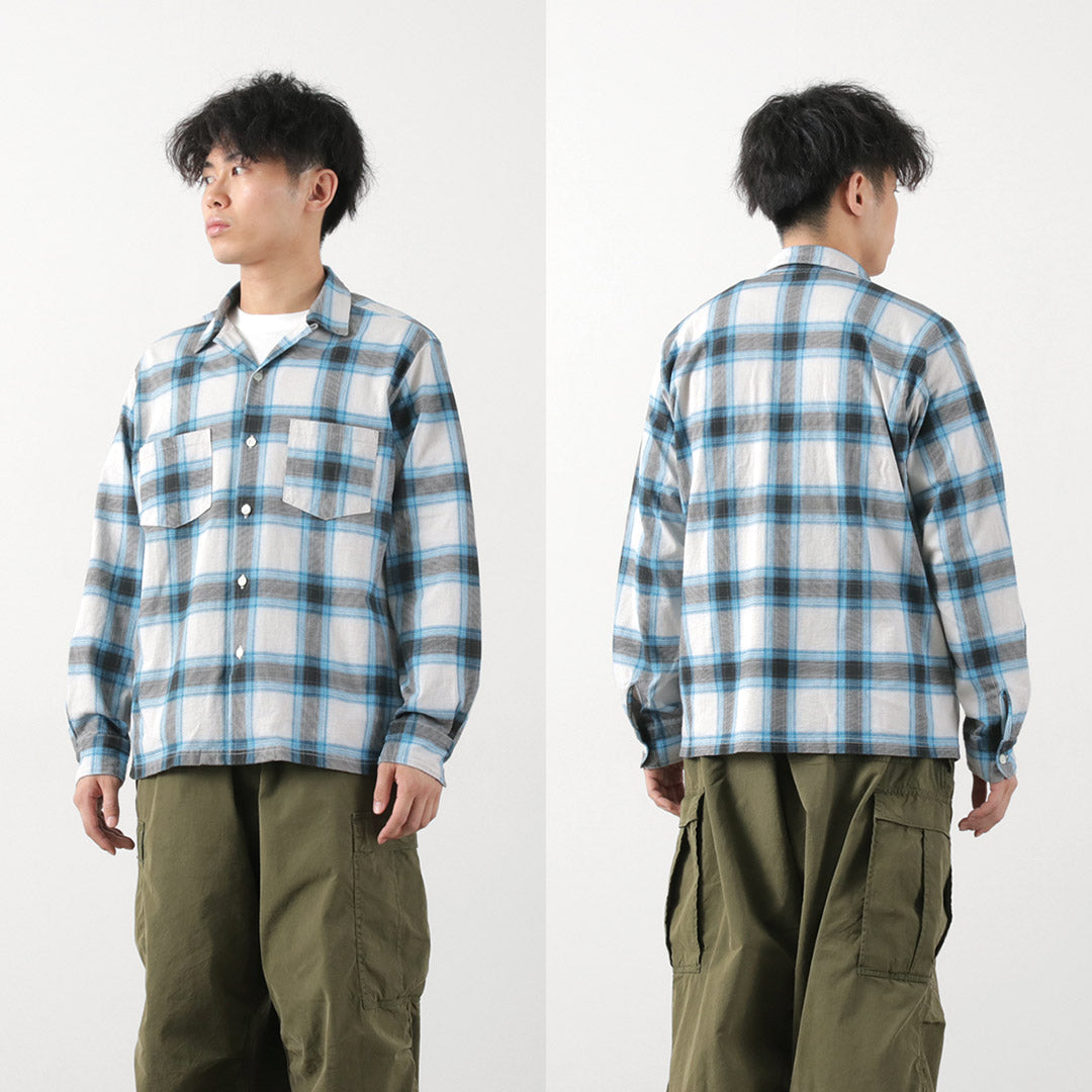 GOOD ON / Ombre Long Sleeve Open Collor Shirt