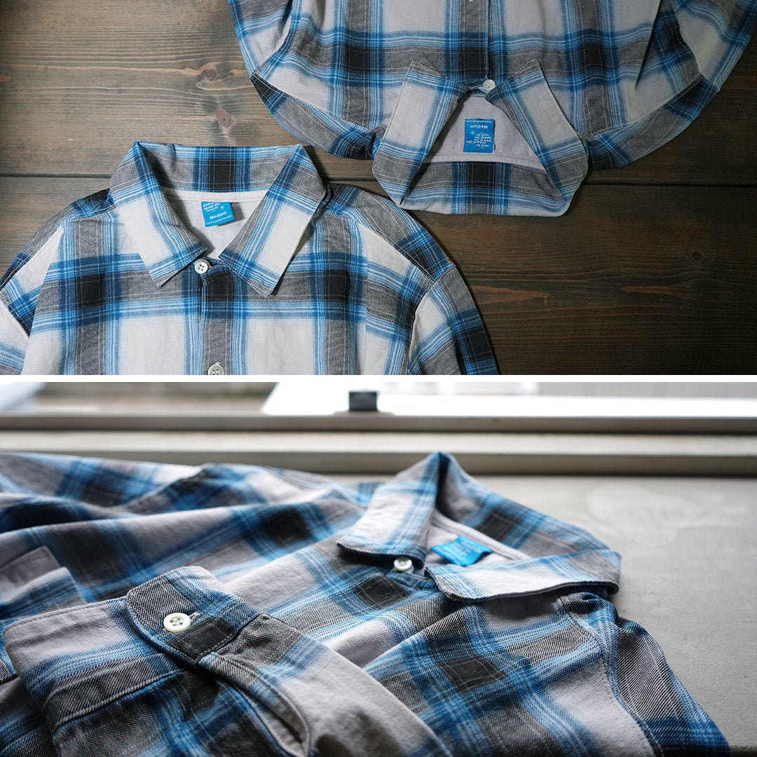 GOOD ON / Ombre Long Sleeve Open Collor Shirt