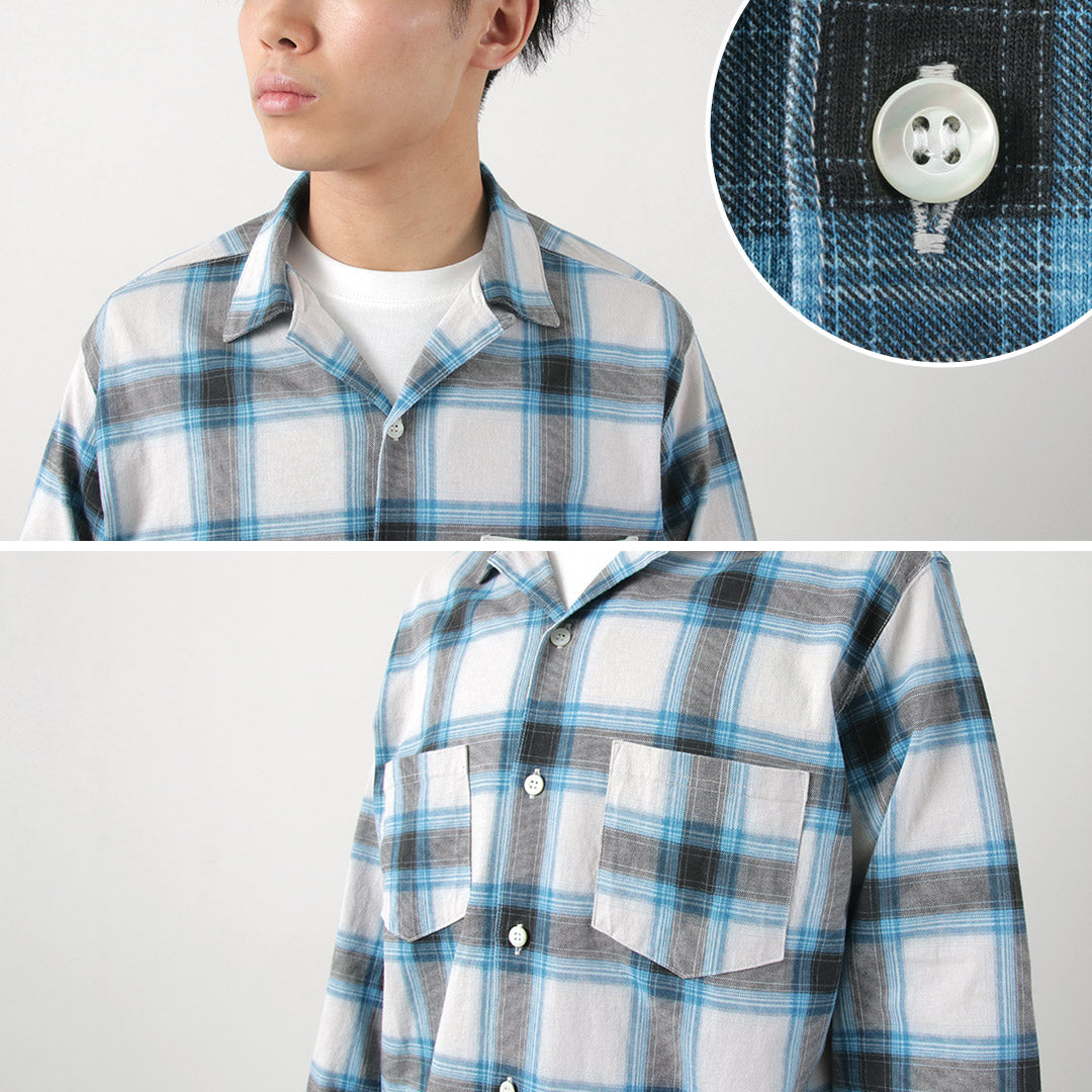 GOOD ON / Ombre Long Sleeve Open Collor Shirt