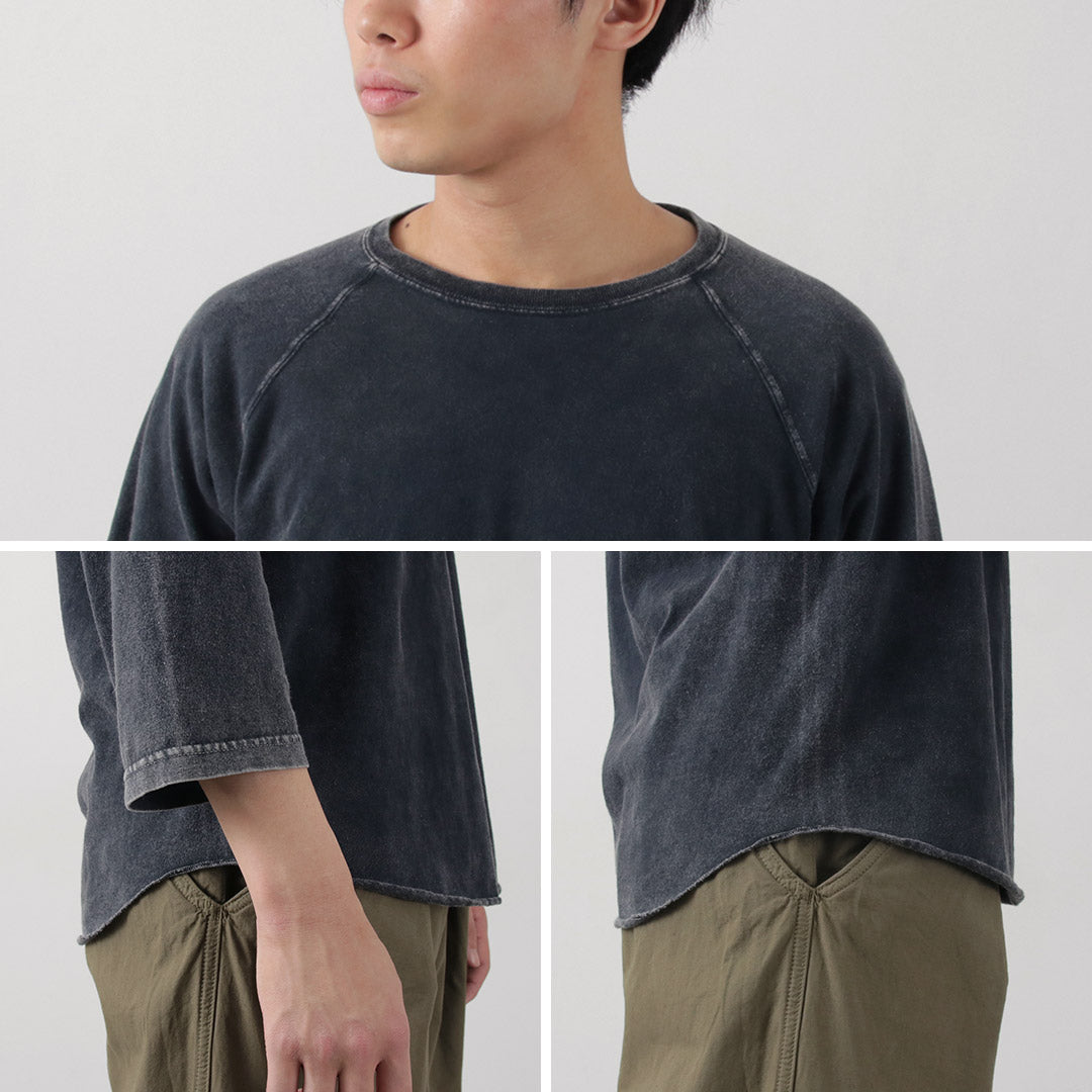 BON SUR / T-shirt de baseball teinture vintage