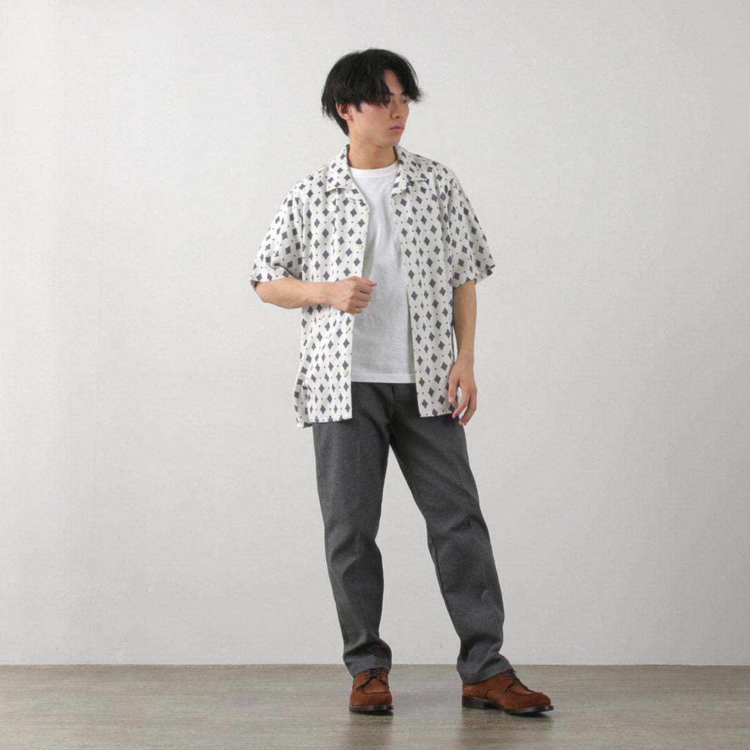 WAX LONDON / Didcot Short Sleeve Shirt Ditsy Tile