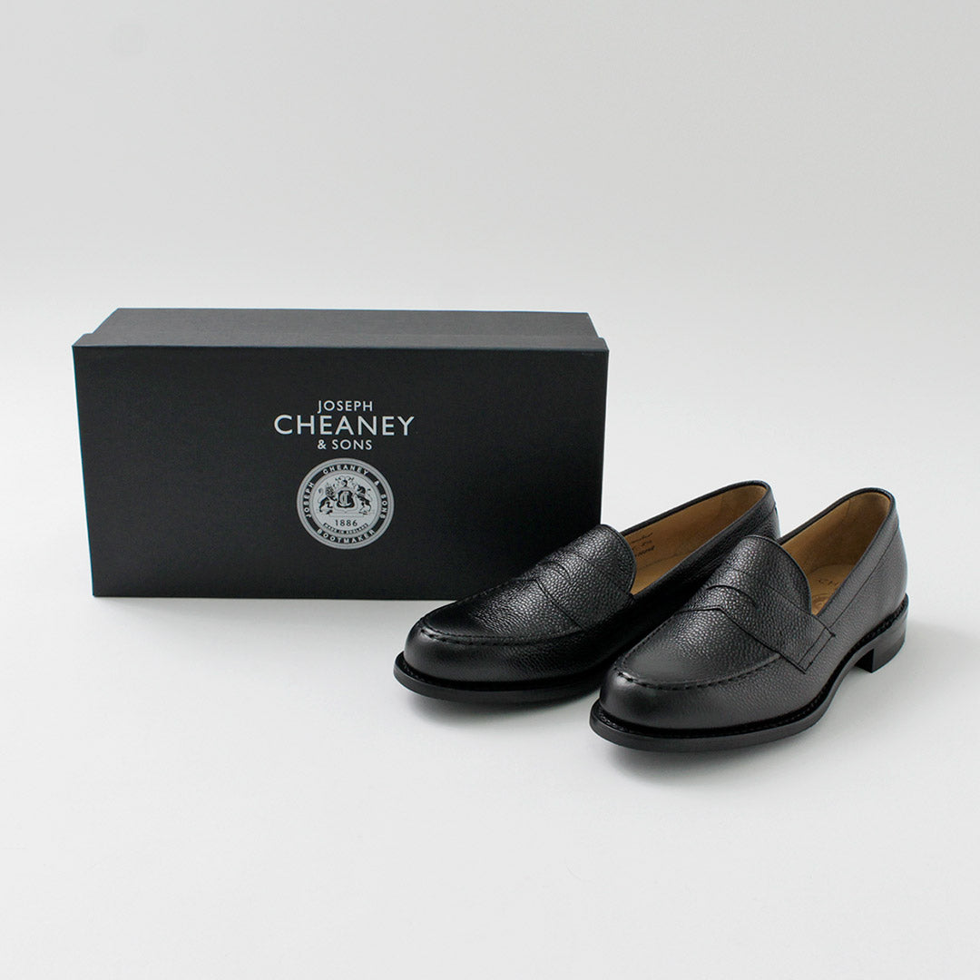 JOSEPH CHEANEY / Howard R Coin Mocassin Veau Grainé