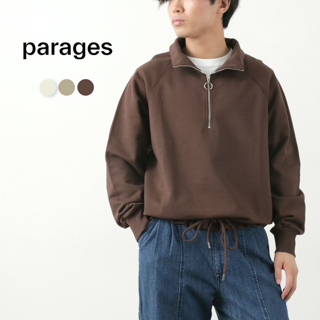 PARAGES / 배틀 하프 지퍼 스웨트셔츠