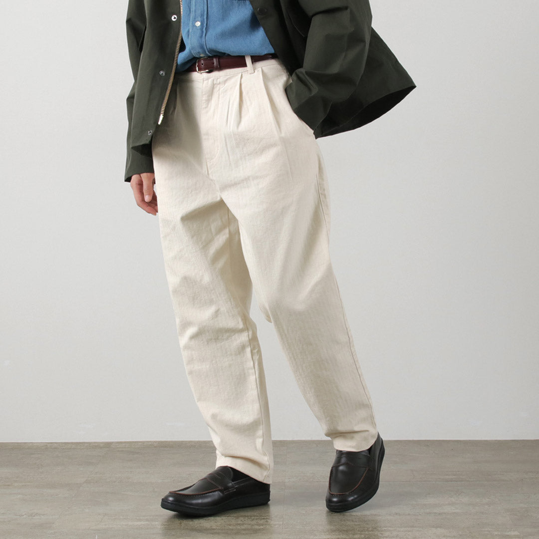 PARAGES / Pantalon Double Plissé Coton