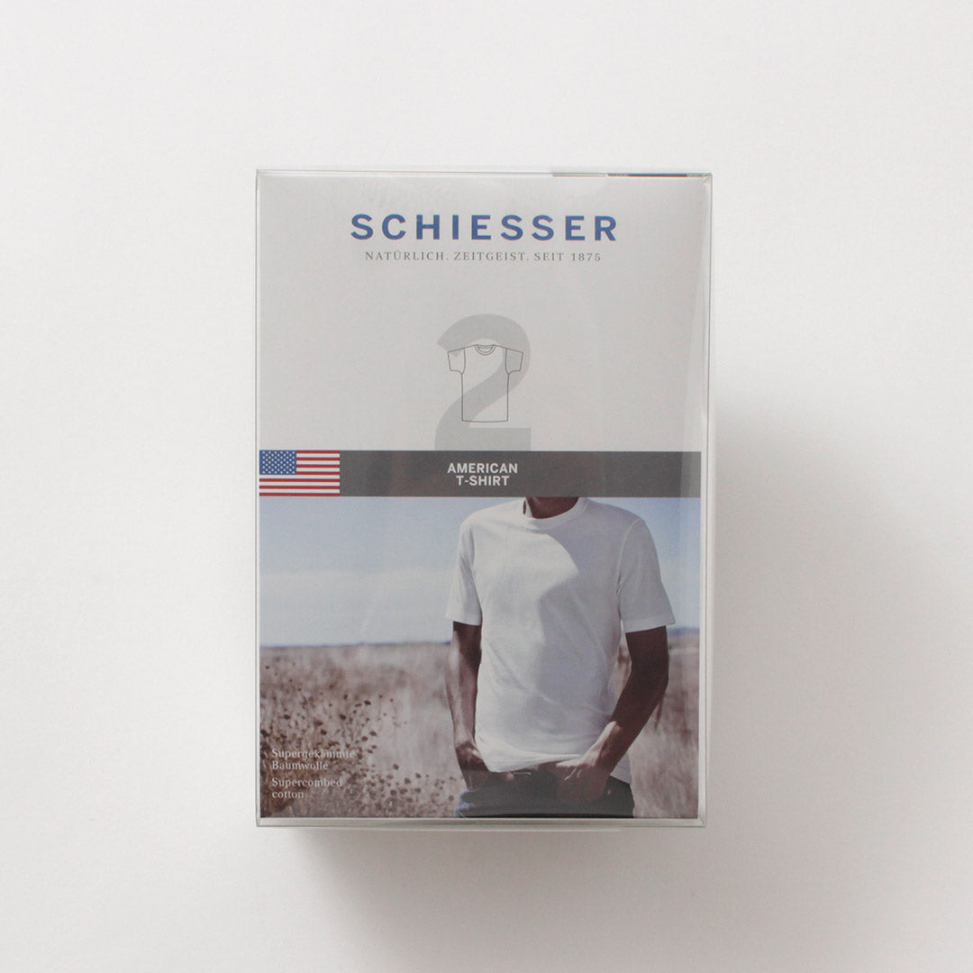 Schiesser / American Crew Neck 2 팩 티셔츠