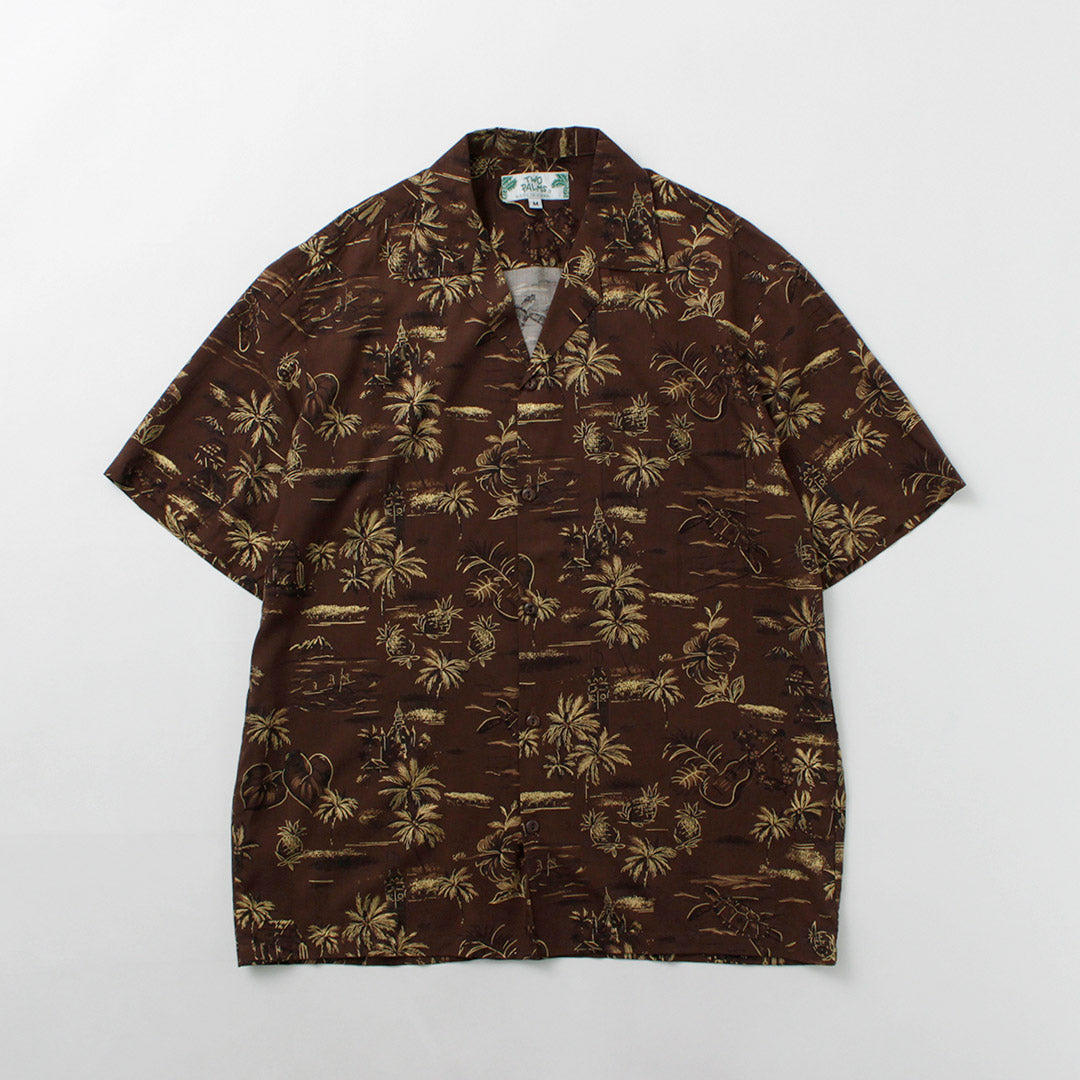 TWO PALMS / Chemise Hawaïenne Vintage Dorée