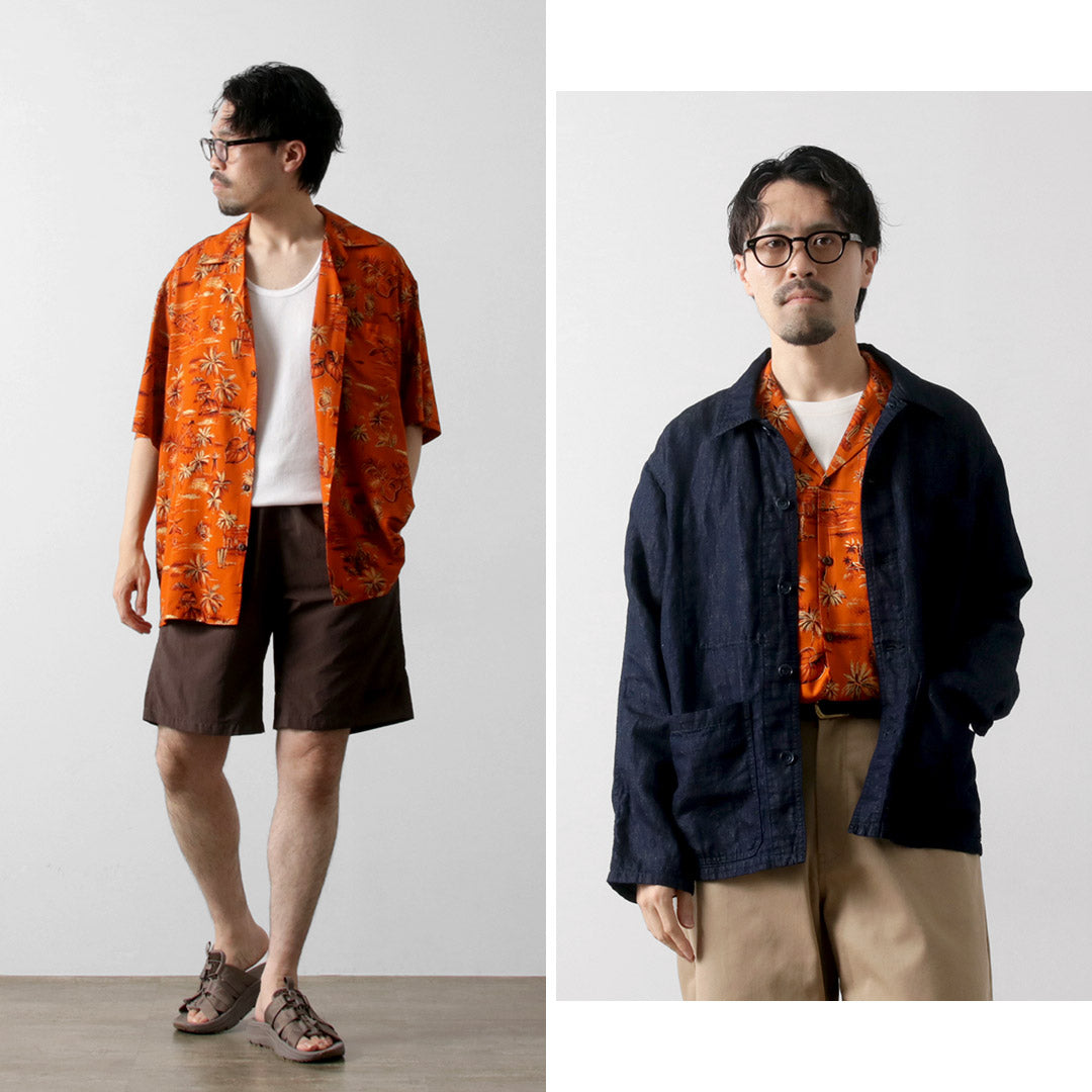 TWO PALMS / Chemise Hawaïenne Vintage Dorée
