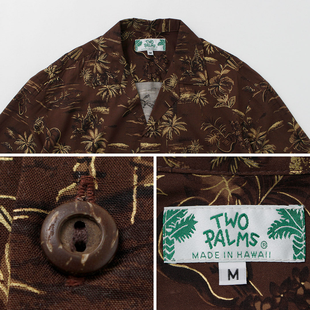 TWO PALMS / Chemise Hawaïenne Vintage Dorée
