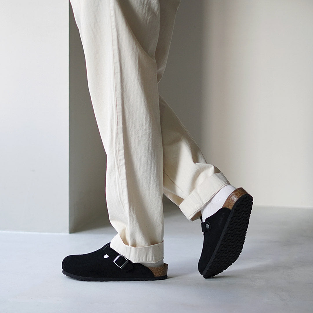 BIRKENSTOCK / Sandalias Boston de piel ante