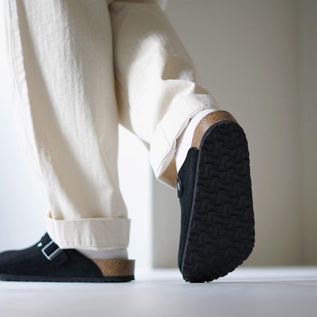 BIRKENSTOCK / Sandalias Boston de piel ante