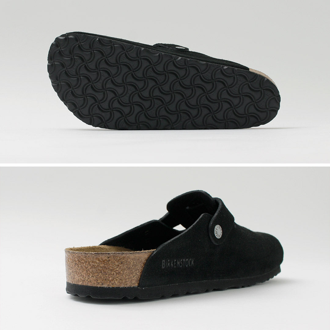 BIRKENSTOCK / Sandalias Boston de piel ante
