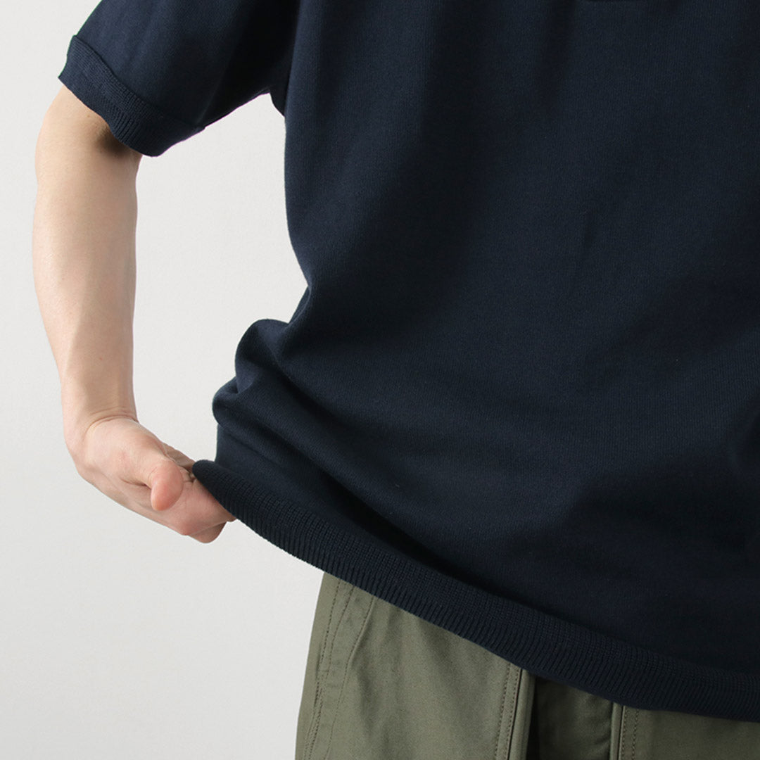 FUJITO / Knit Polo Easy Solid Color