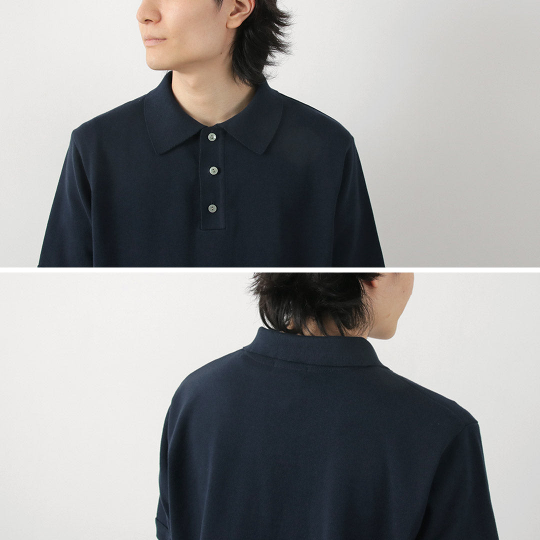 FUJITO / Knit Polo Easy Solid Color