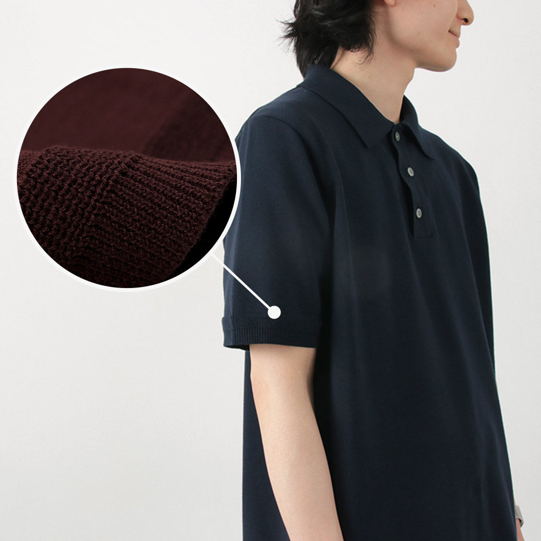 FUJITO / Knit Polo Easy Solid Color