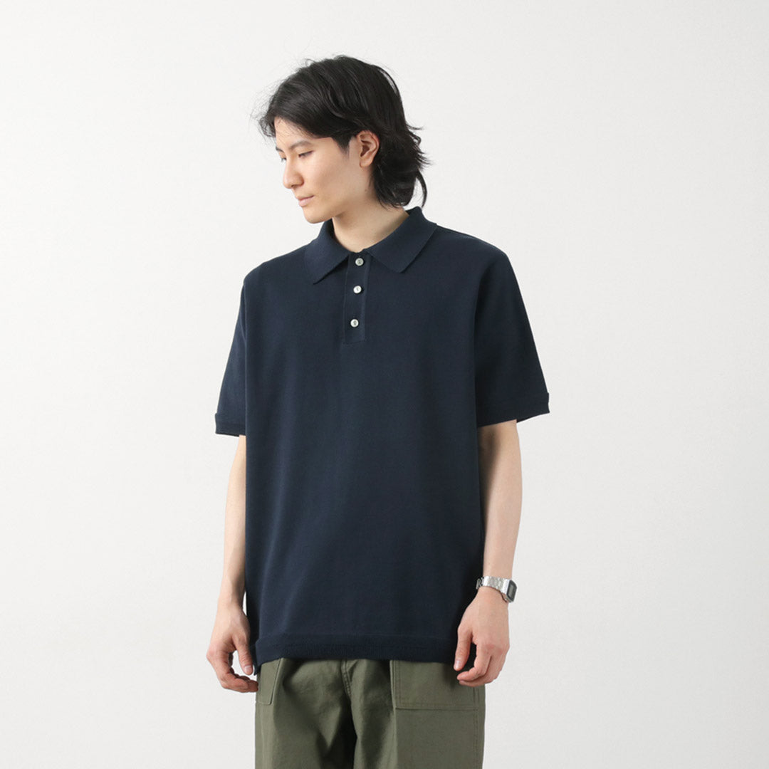 FUJITO / Knit Polo Easy Solid Color