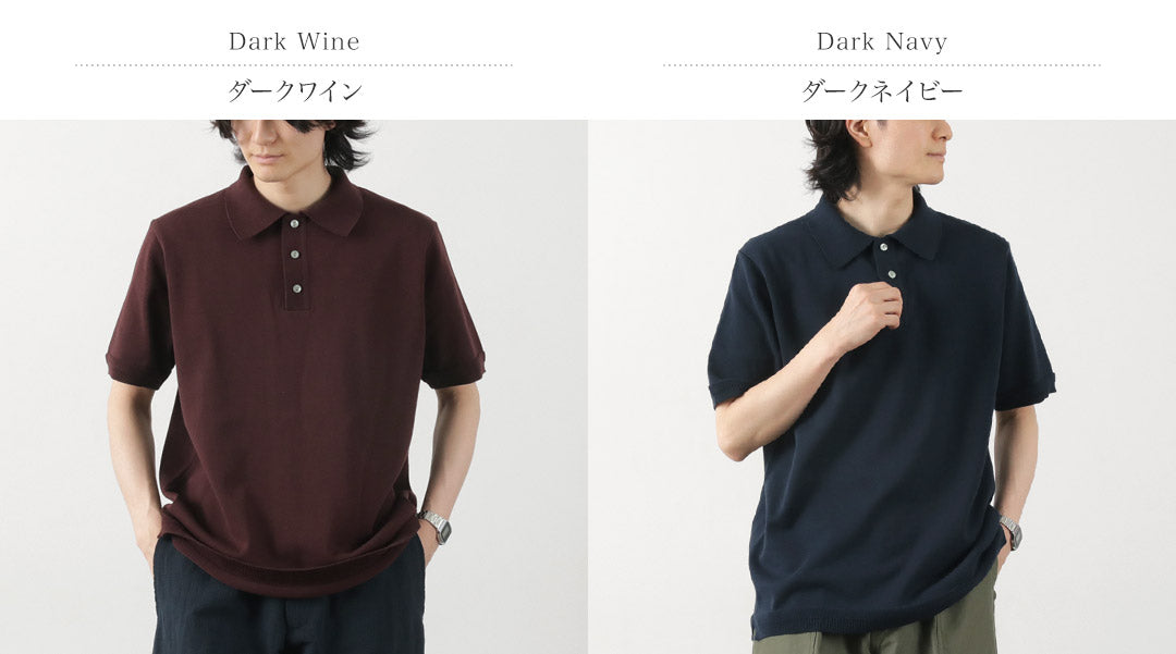 FUJITO / Knit Polo Easy Solid Color