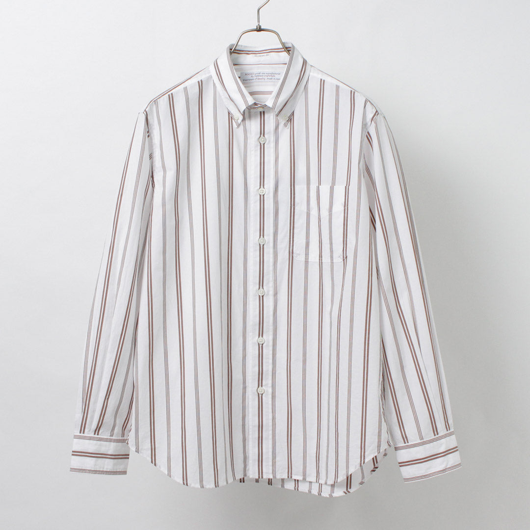 ROCOCO / Camisa con botones a rayas aleatorias Corte clásico