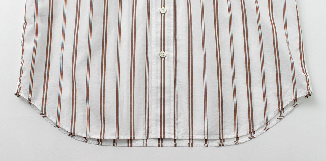 ROCOCO / Camisa con botones a rayas aleatorias Corte clásico