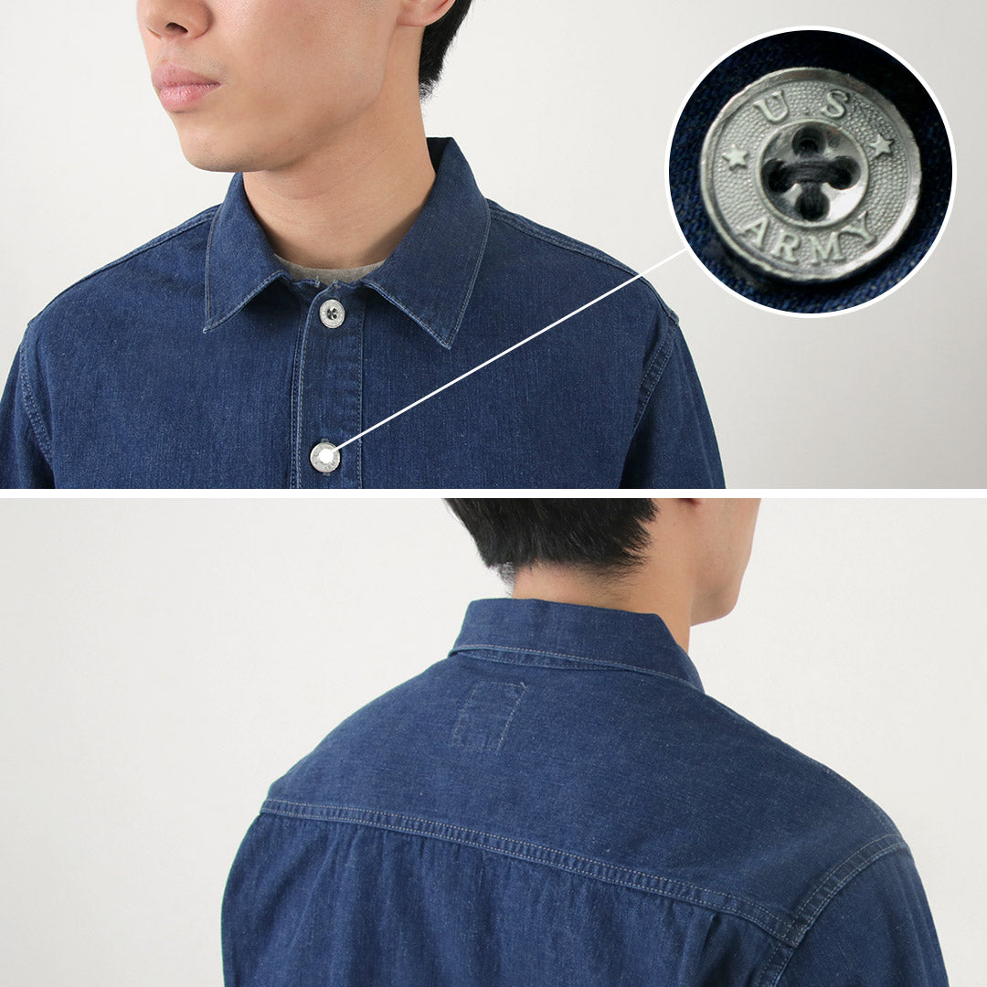 FOB FACTORY / Veste pull en jean de l'armée américaine