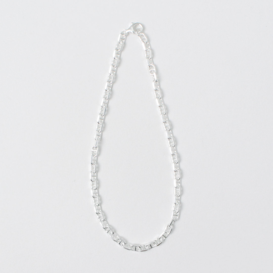PHADUA / Semi solid anchor chain anklet 925 silver