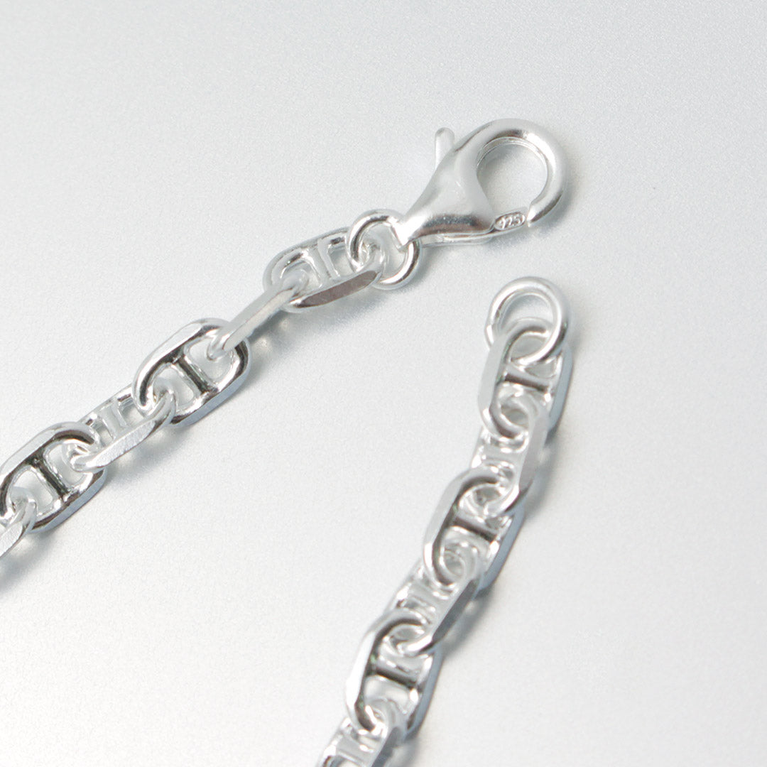 PHADUA / Semi solid anchor chain anklet 925 silver