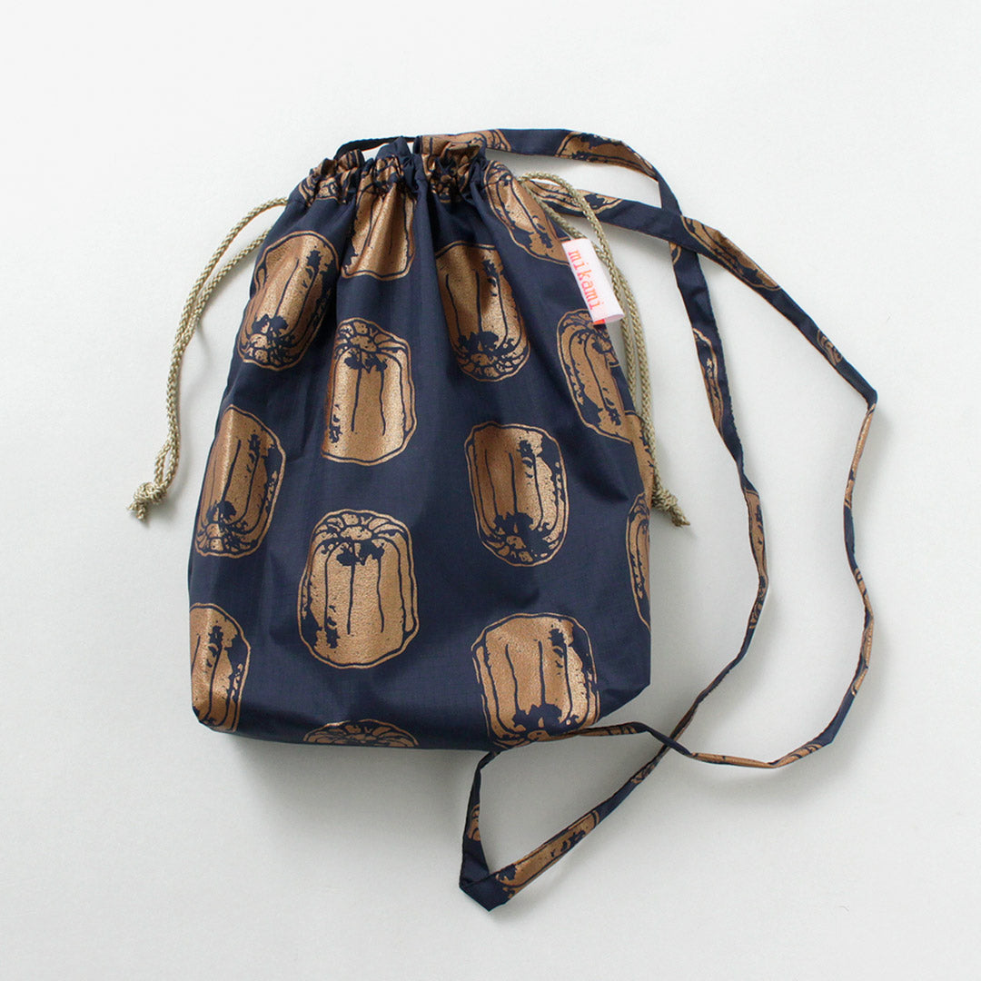 MIKAMI / Bolso con cordón de nailon estampado