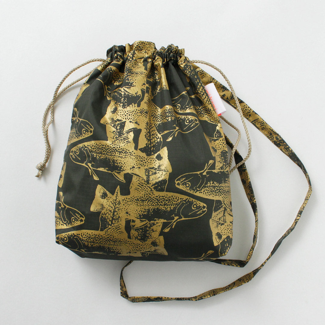 MIKAMI / Bolso con cordón de nailon estampado