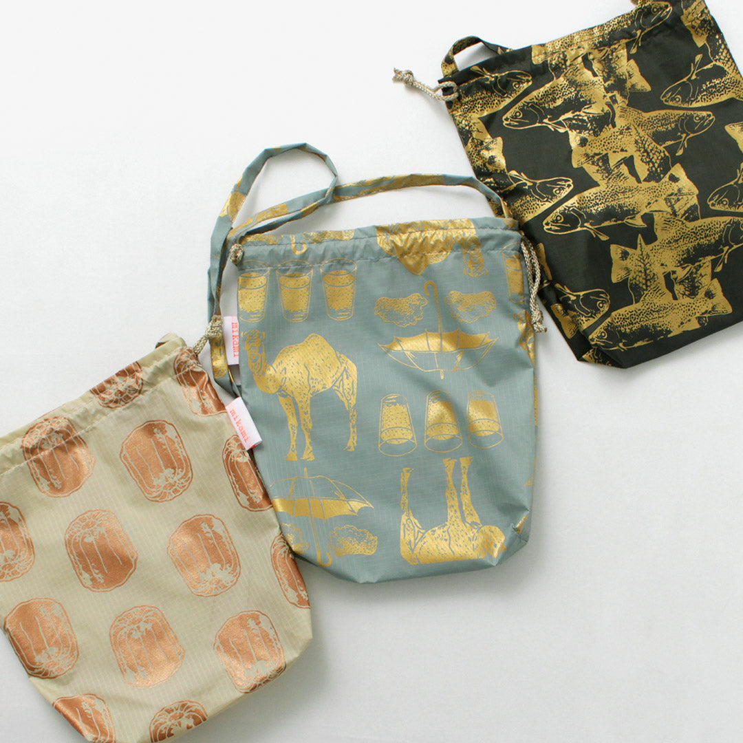 MIKAMI / Sac à cordon en nylon imprimé