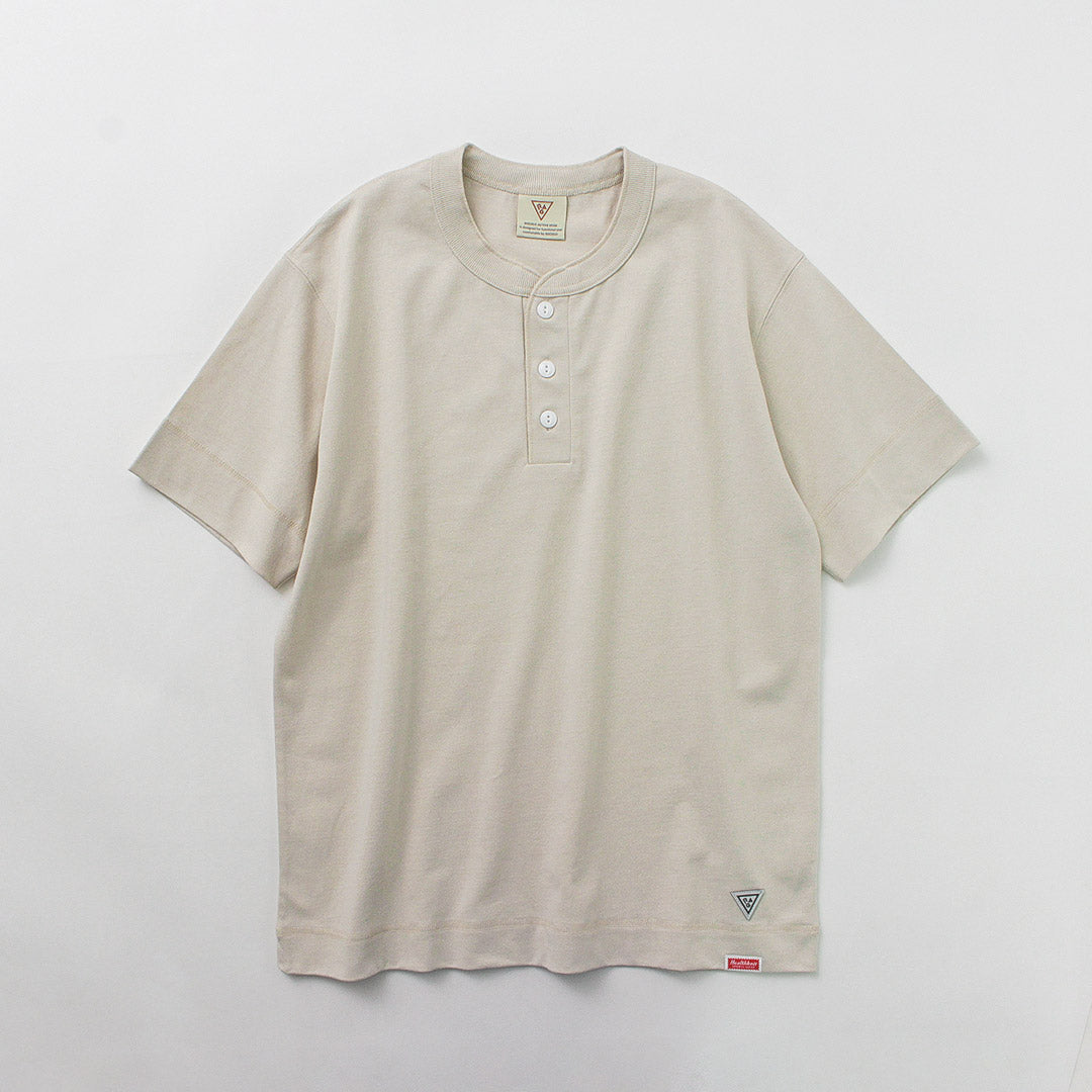 HEALTHKNIT / RAG Collaboration Open-End Dry Jersey Henley Neck T-shirt