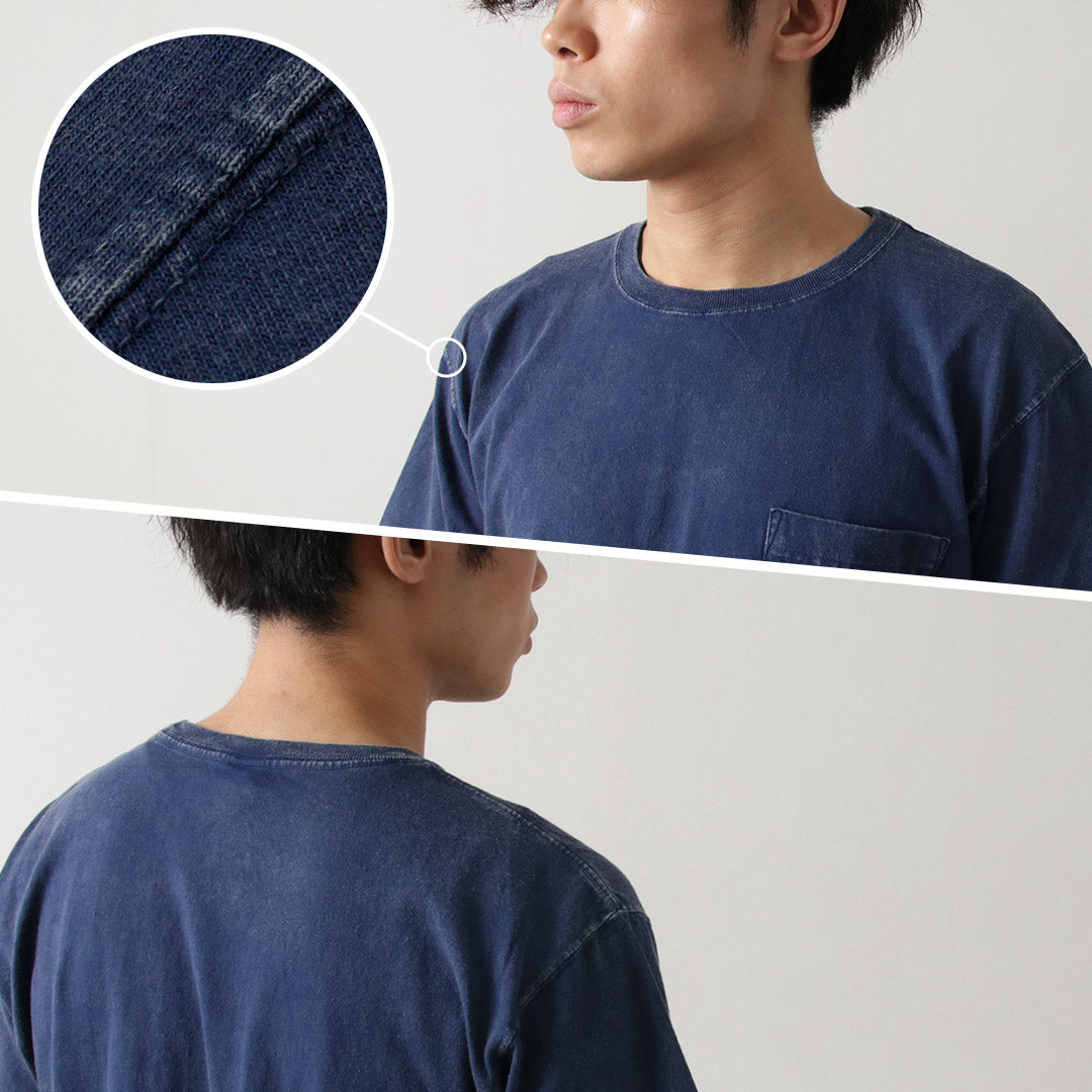 GOOD ON / Camiseta de manga corta con bolsillo y efecto teñido vintage
