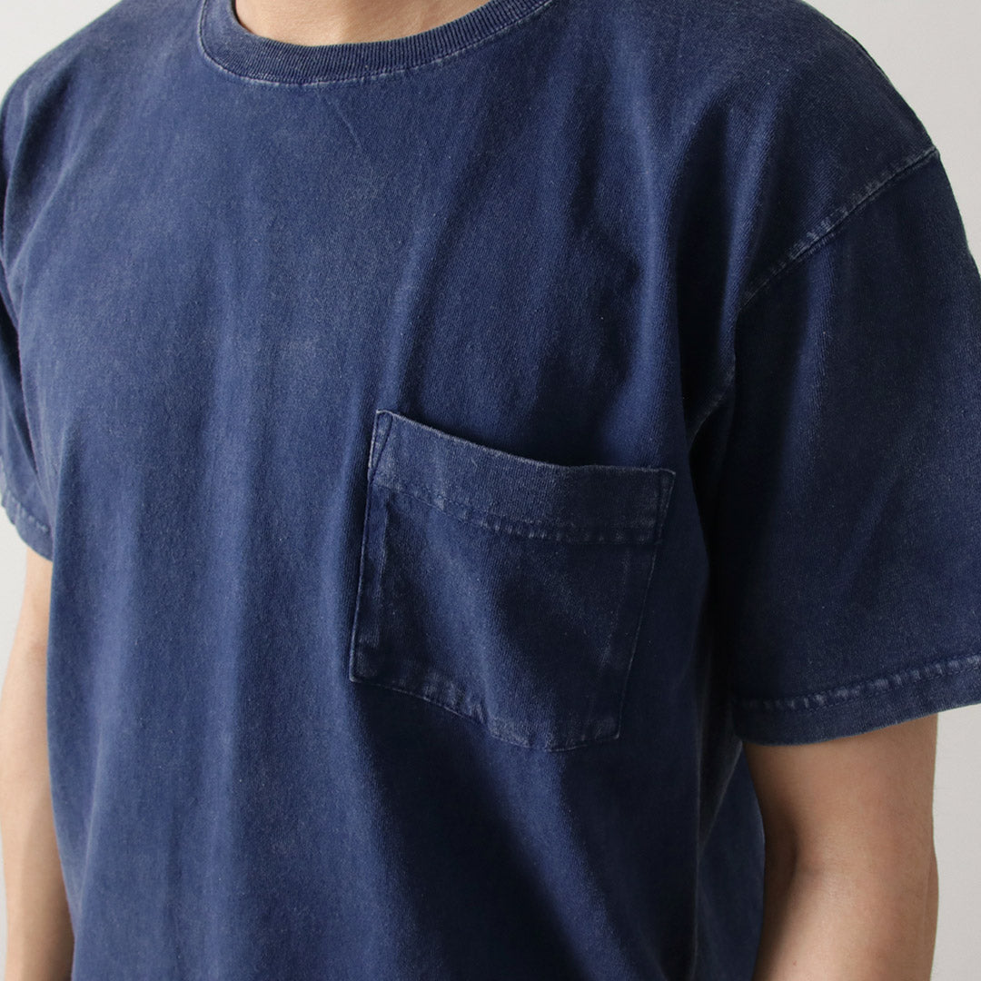 GOOD ON / Camiseta de manga corta con bolsillo y efecto teñido vintage