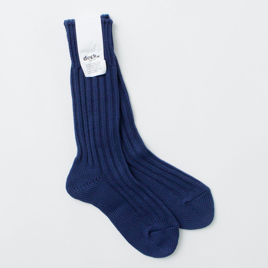DECKA QUALITY SOCKS - SHOWATABÉ / Heavyweight Plain Crew Socks
