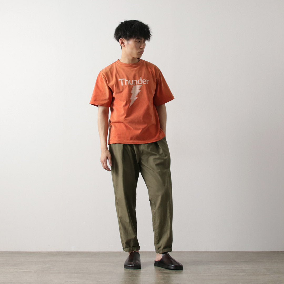 REMI RELIEF / 新款加工管状身体平纹针织 T 恤（雷霆）