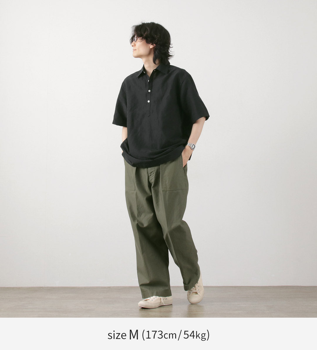 Poloshirt tissé en lin Rococo / Cupro